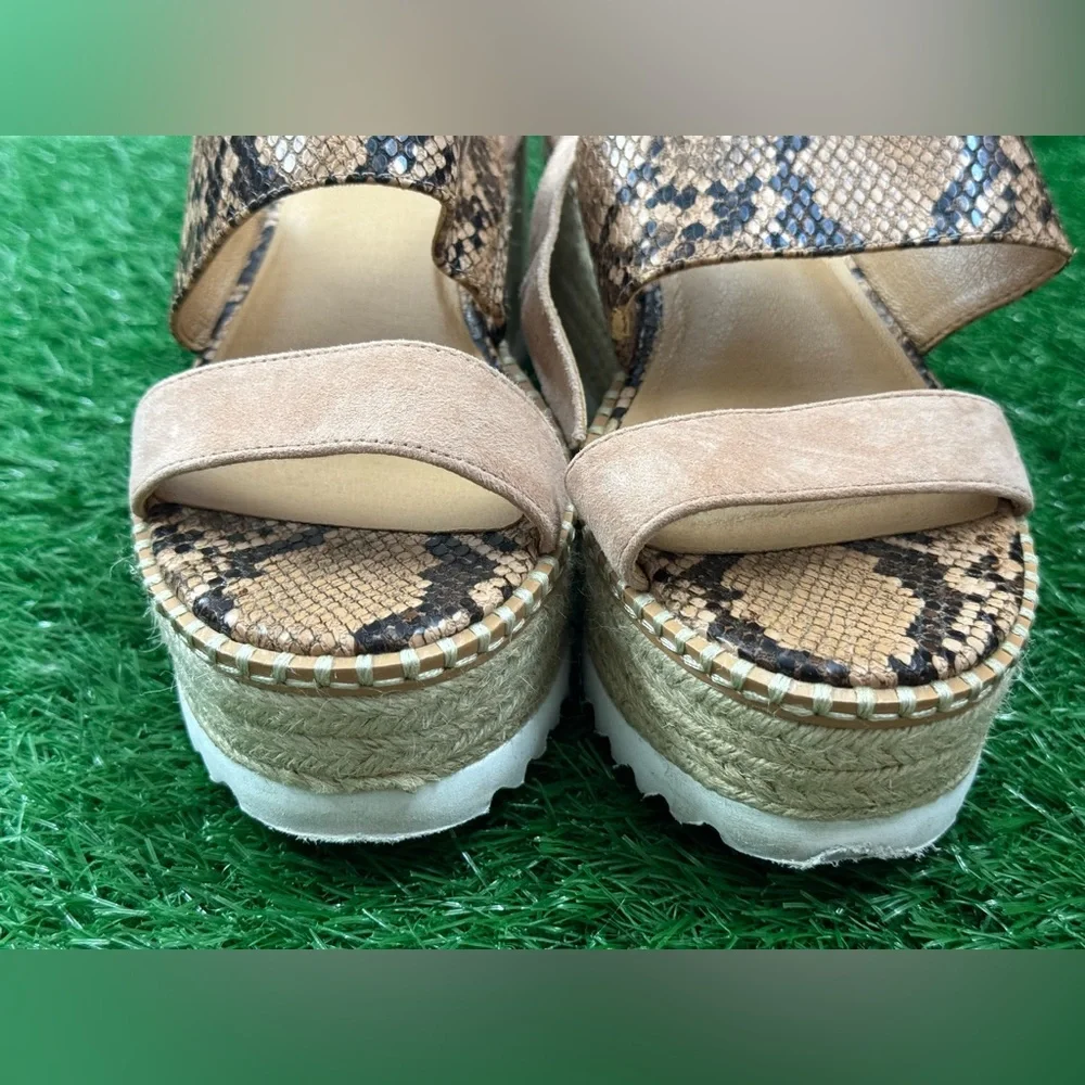 Crown vintage ladies‎ Snake Print platform sandals